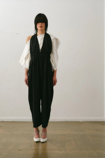 Otsu Kaguya Overall - Cotton - Black