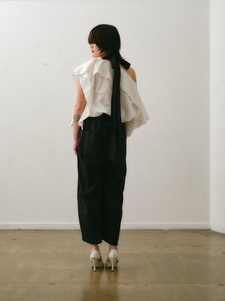 Otsu Kaguya Overalls - Linen - Black