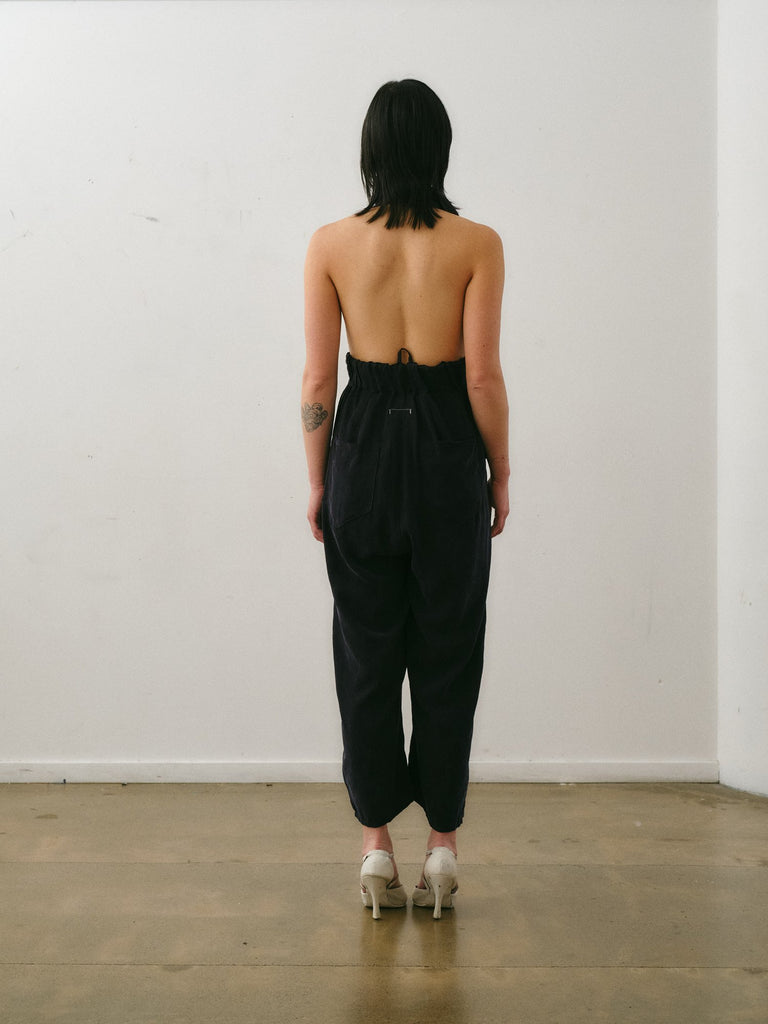 Otsu Kaguya Overalls - Linen - Black