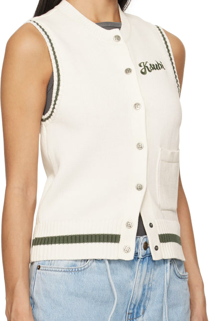 Ksubi Academy Vest - Ecru/Hash