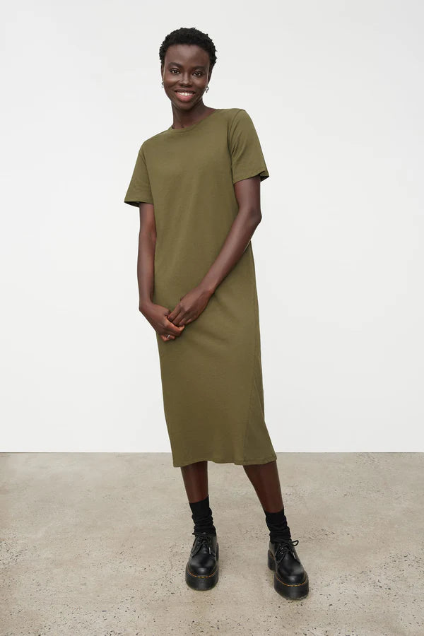 Kowtow Light Tee Dress - Moss