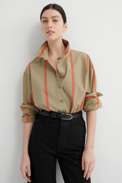 Kowtow Maker Shirt - Nasturtium Stripe