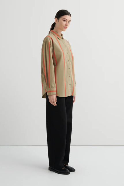 Kowtow Maker Shirt - Nasturtium Stripe