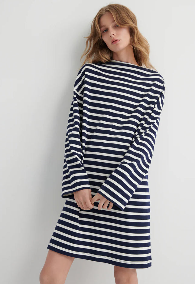 Kowtow Measure Dress - Uniform Stripe