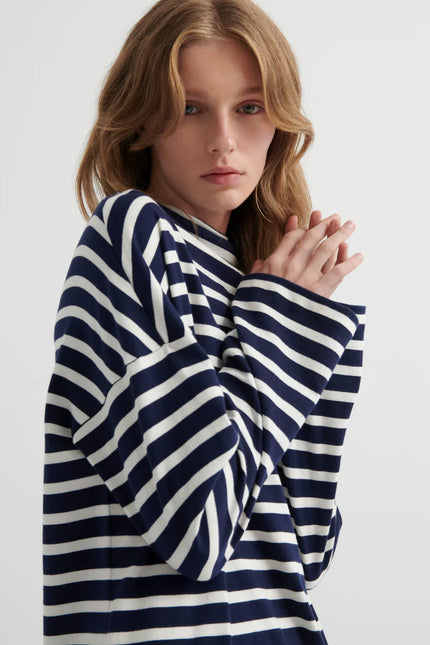Kowtow Measure Dress - Uniform Stripe