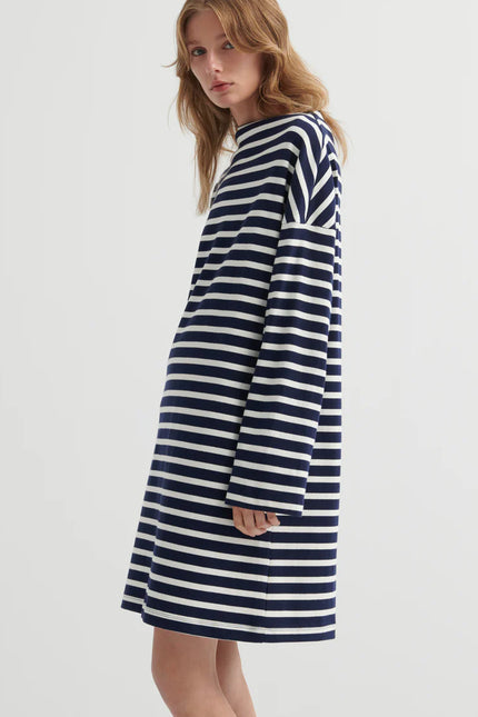 Kowtow Measure Dress - Uniform Stripe