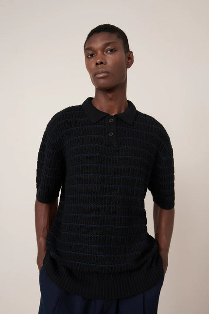 Kowtow Midnight Polo - Black Navy