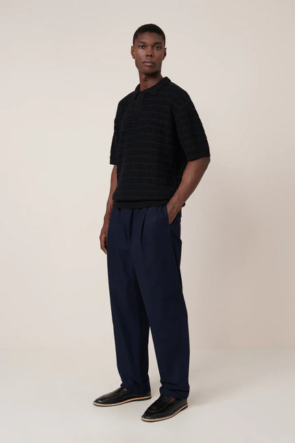 Kowtow Midnight Polo - Black Navy