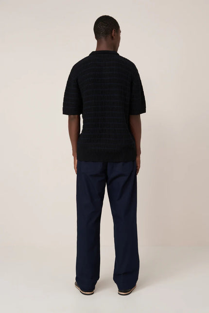 Kowtow Midnight Polo - Black Navy