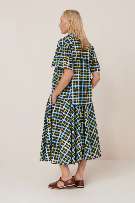Kowtow Motion Skirt - Neon Tartan
