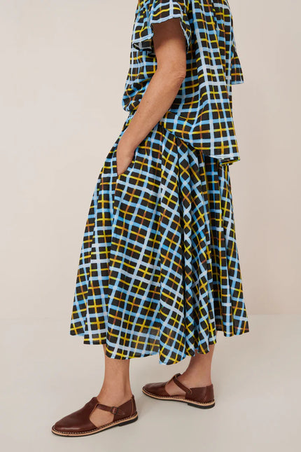 Kowtow Motion Skirt - Neon Tartan