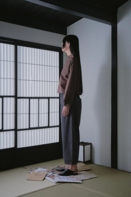 Otsu Kaguya Cropped - Cotton Denim - Shadow