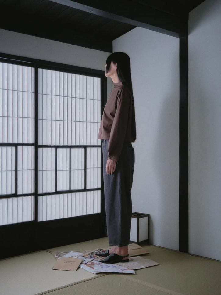 Otsu Kaguya Cropped - Cotton Denim - Shadow