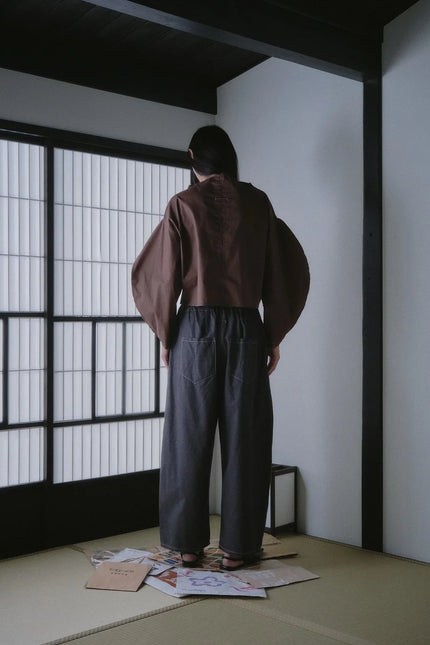 Otsu Kaguya Cropped - Cotton Denim - Shadow