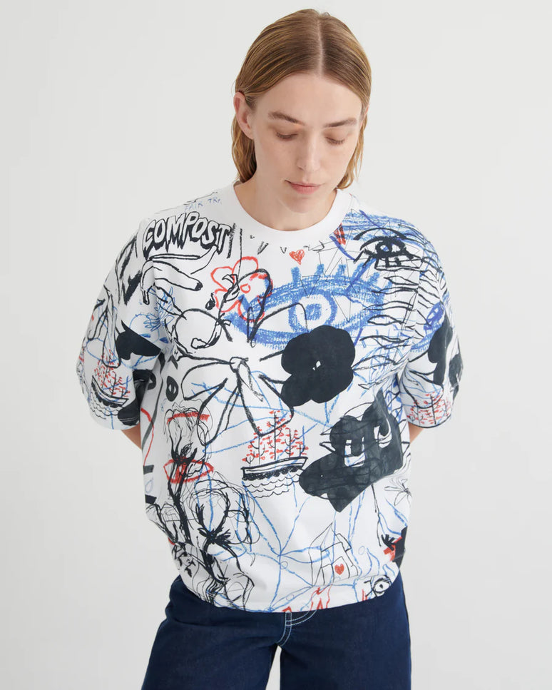 Kowtow Oversized Boxy Tee - Anniversary Print