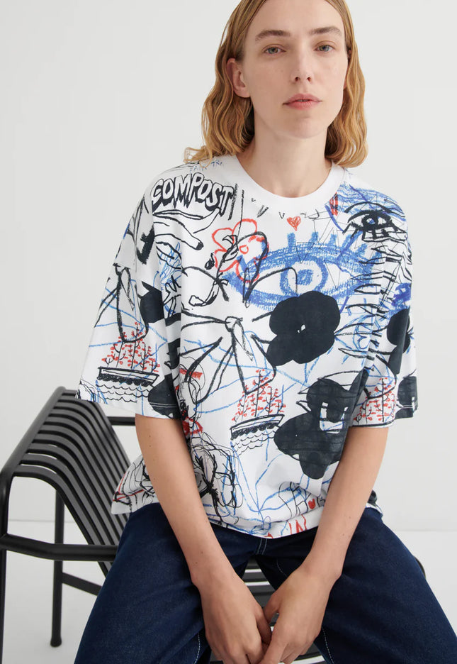 Kowtow Oversized Boxy Tee - Anniversary Print