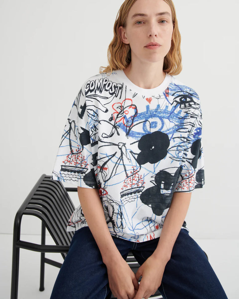 Kowtow Oversized Boxy Tee - Anniversary Print