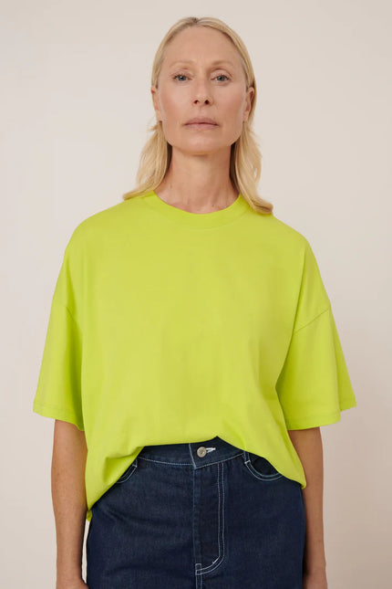 Kowtow Oversized Boxy Tee - Fluro Yellow