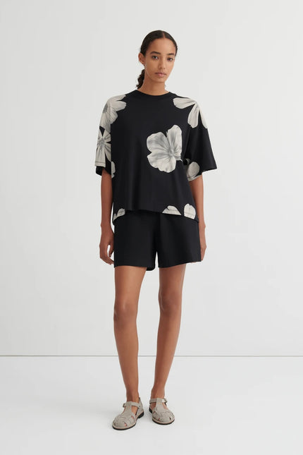 Kowtow Oversized Boxy Tee - Monochrome Floral