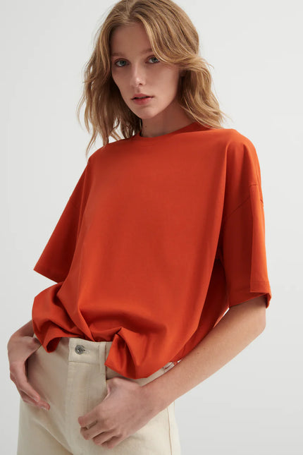 Kowtow Oversized Boxy Tee - Nasturtium