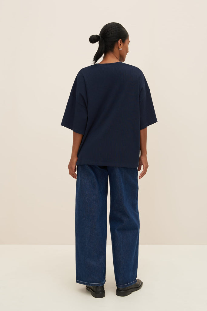 Kowtow Parallel Tee - Navy