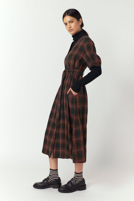 Sylvester Plaid Dress - Mocha