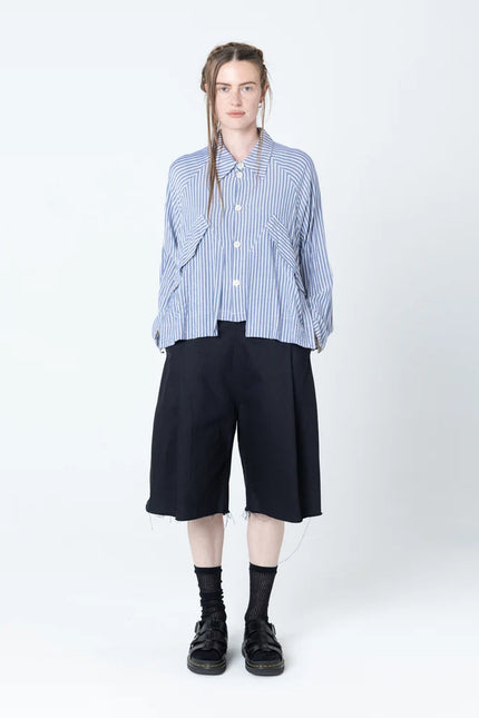 Company of Strangers Poised Shirt Jacket - Blue Stripe