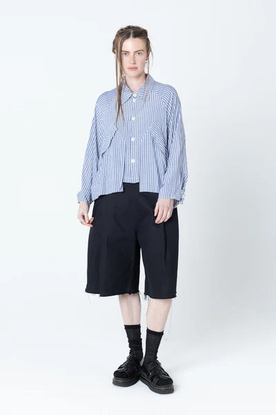Company of Strangers Poised Shirt Jacket - Blue Stripe