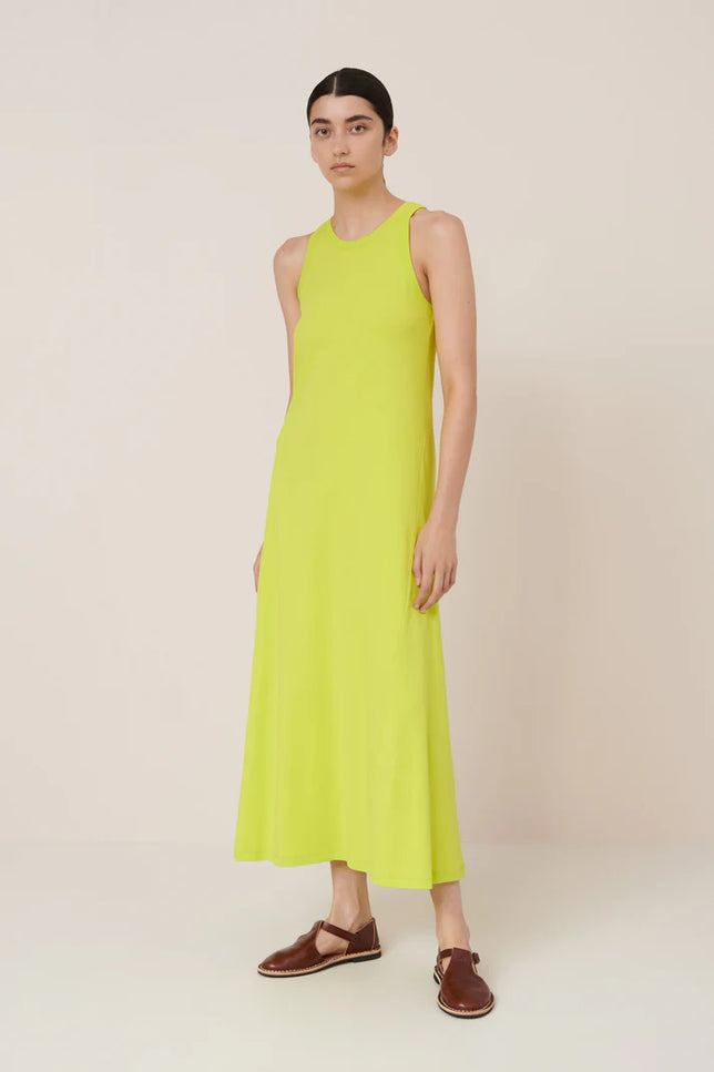 Kowtow Racer Back Dress - Fluro Yellow