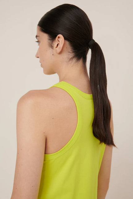 Kowtow Racer Back Dress - Fluro Yellow