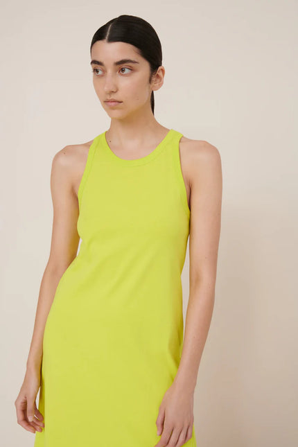 Kowtow Racer Back Dress - Fluro Yellow