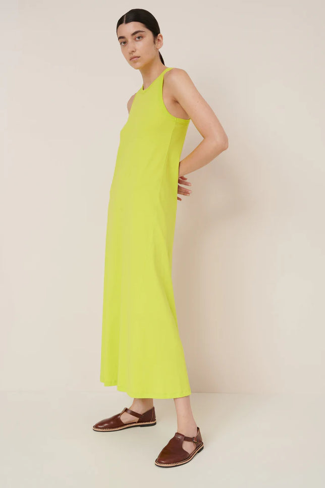 Kowtow Racer Back Dress - Fluro Yellow