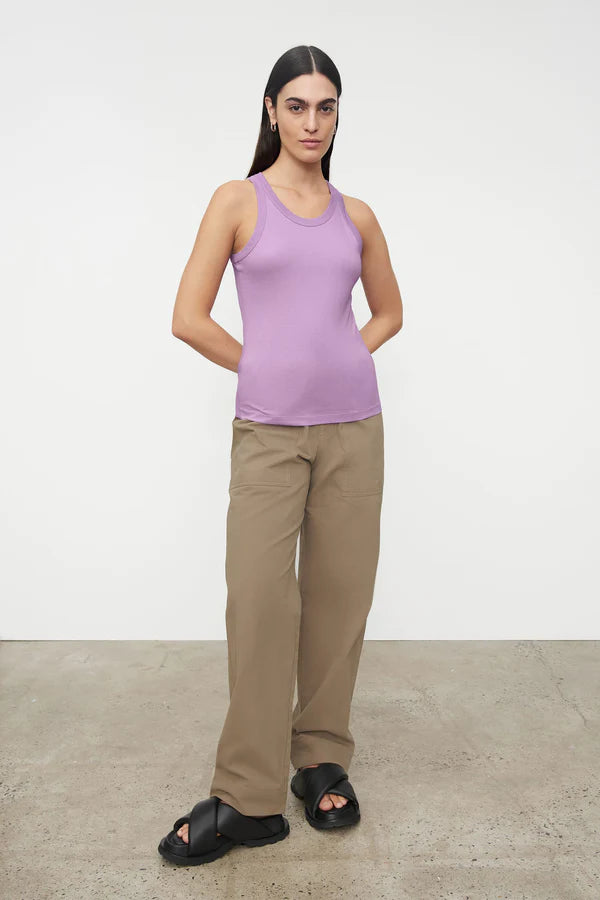 Kowtow Racer Back Singlet - Lavender