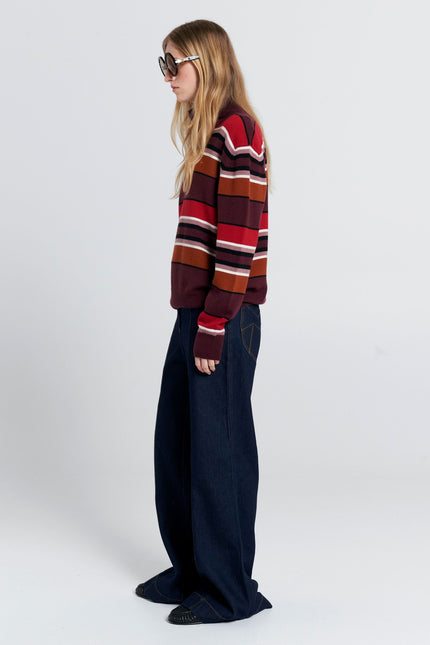Karen Walker Margot Sweater- Poppy Stripe