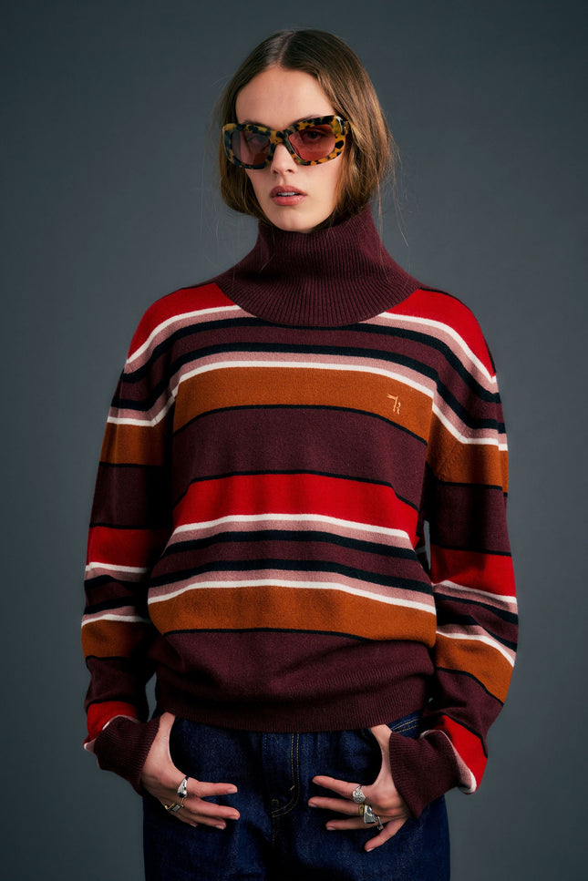 Karen Walker Margot Sweater- Poppy Stripe