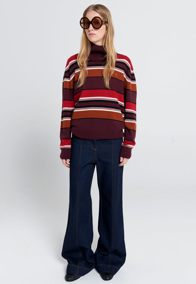 Karen Walker Margot Sweater- Poppy Stripe