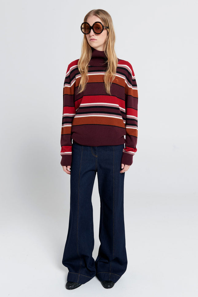 Karen Walker Margot Sweater- Poppy Stripe