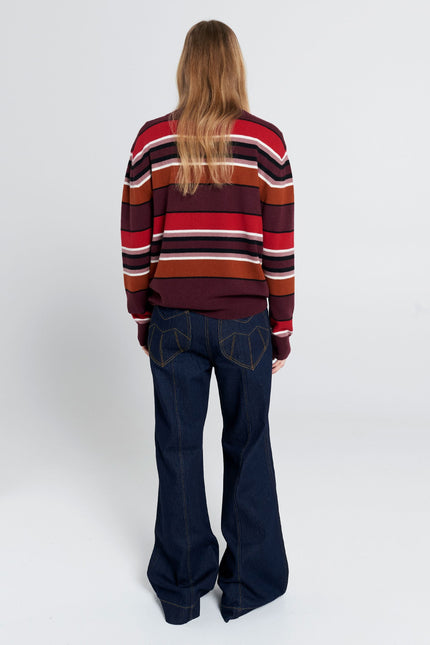 Karen Walker Margot Sweater- Poppy Stripe