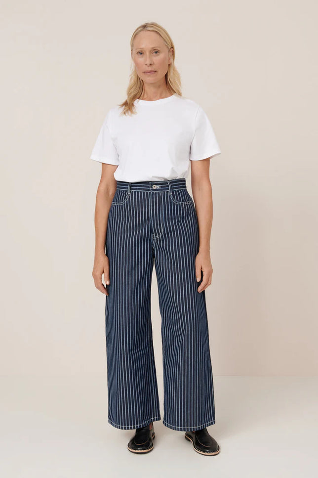 Kowtow Sailor Jeans - Chalk Stripe