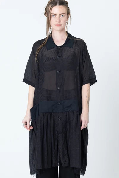 Company of Strangers Salon Dress - Black Dobby
