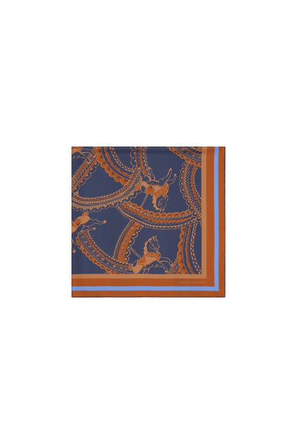 Karen Walker Carousel Classic Silk Scarf - Navy Multi