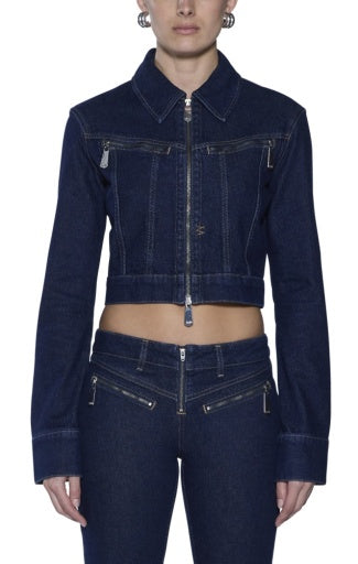 slim trucker jacket original rinse