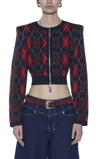Ksubi Fable Cardi - Red argyle