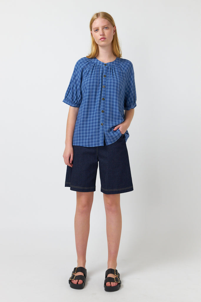 Sylvester Shadow Blouse - Blue