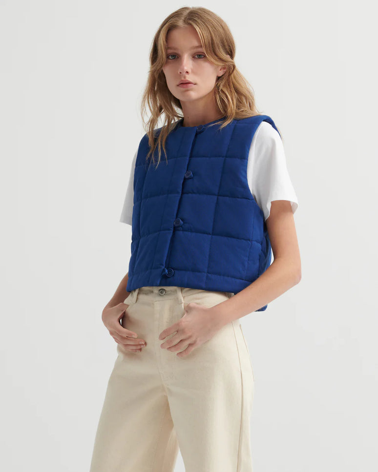 Kowtow Studio Vest - Factory Blue