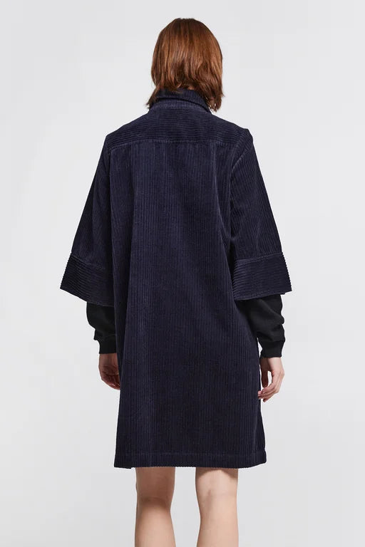 Karen Walker Summit Dress - Organic Cotton Corduroy - Navy