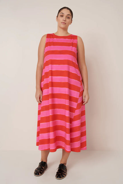 Kowtow Tank Swing Dress - Painted Stripe