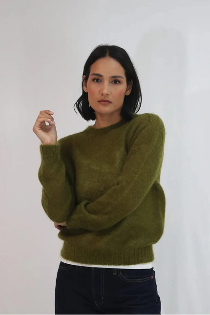 Tatano Shirley Sweater-Mohair mix - Khaki