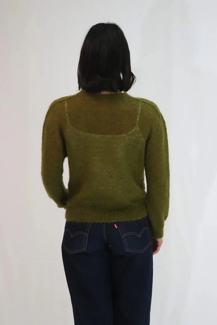 Tatano Shirley Sweater-Mohair mix - Khaki