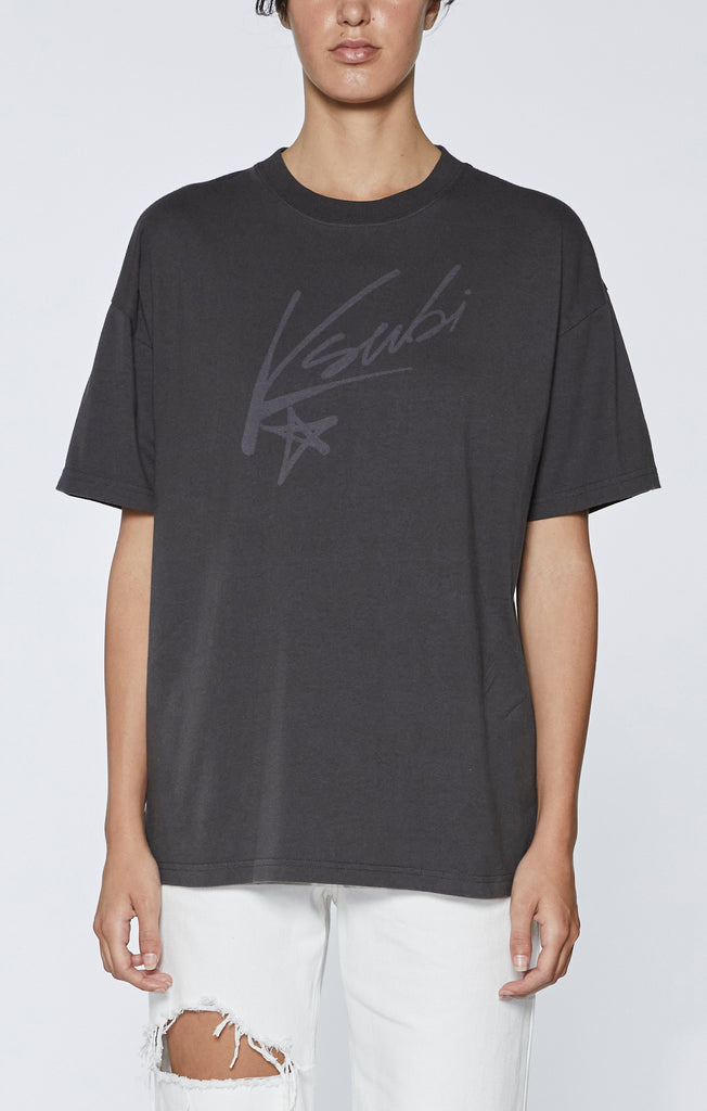 Ksubi Sprayed OH G Tee - Charcoal